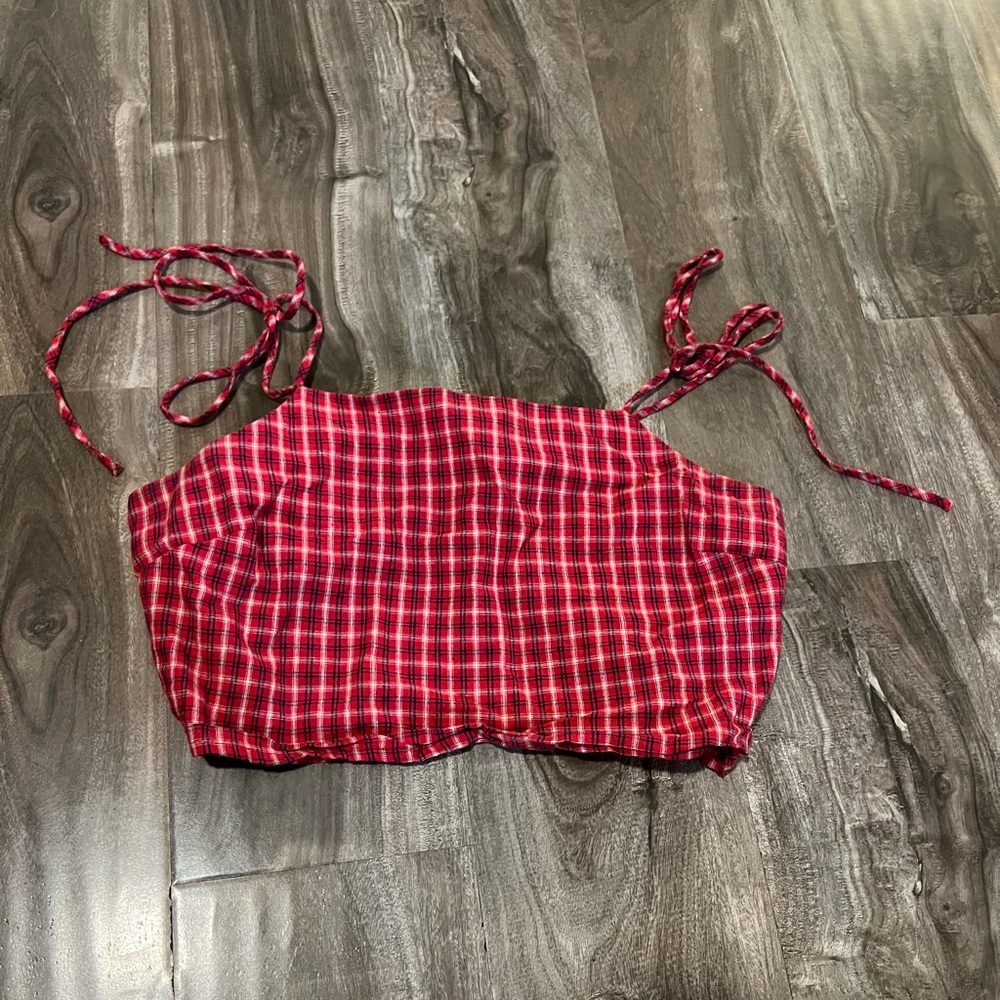 Laced Crop Top #urbanoutfitters #plaid #lacedtop #western  #cottagecore #fairy